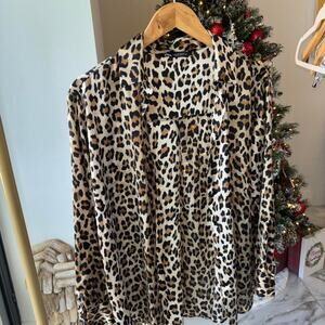 Zara medium leopard print satin